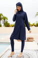  Long Sleeve Hooded Top and Pants Swim Set Trendsi