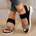 PU Leather Open Toe Low Heel Sandals Trendsi