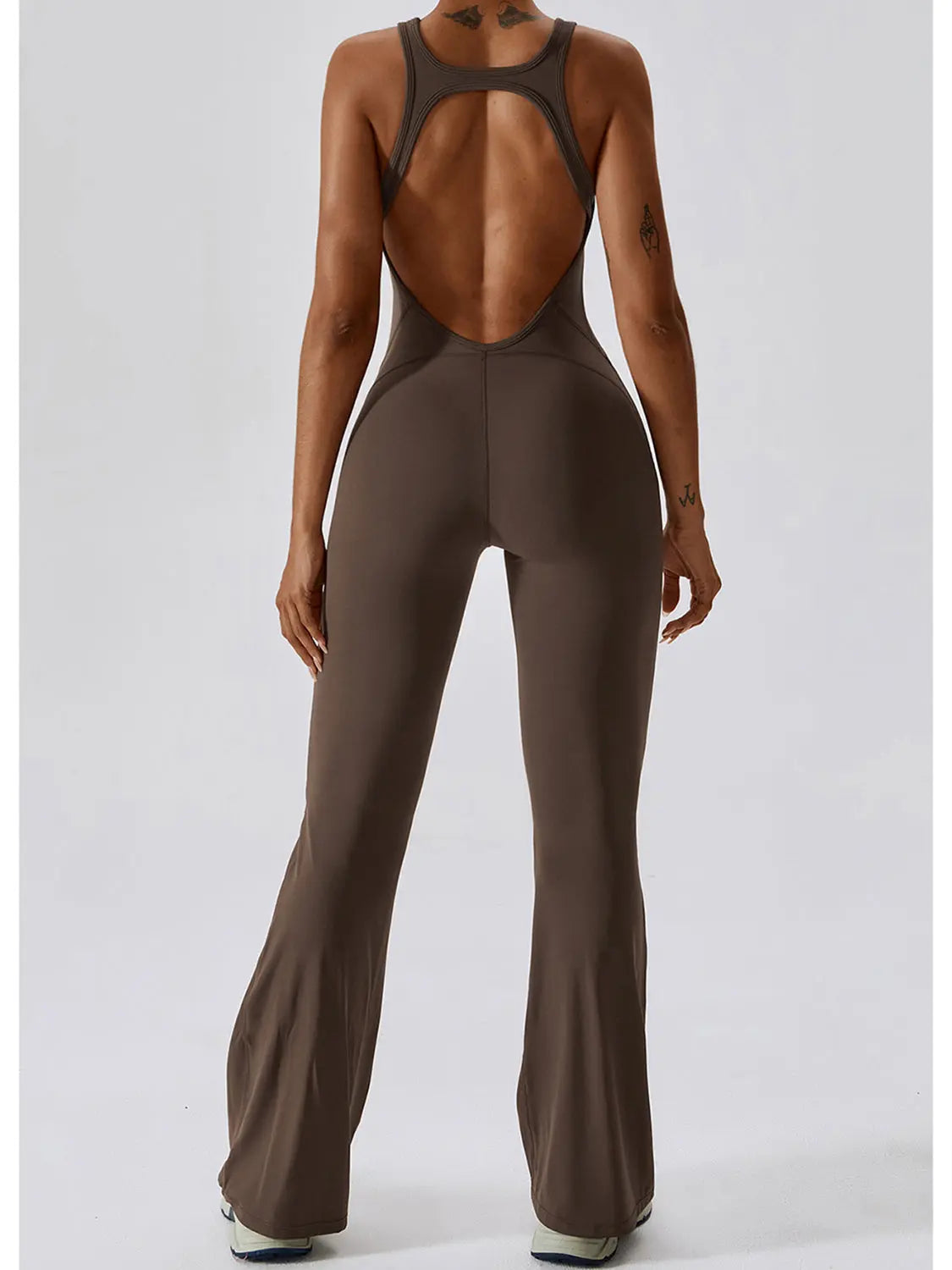  Wide Strap Bootcut Active Jumpsuit Trendsi