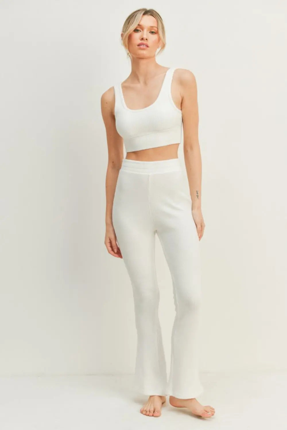 BazaarBey   Tank and High Waist Flare Pants Set 