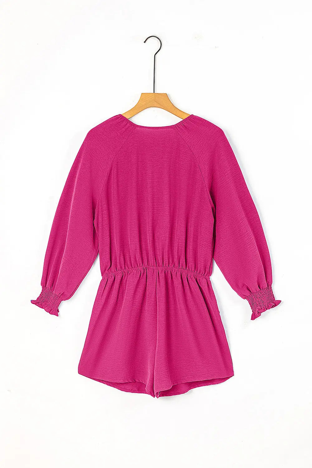 Tied Flounce Sleeve Plunge Romper Trendsi