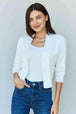  My Favorite  3/4 Sleeve Cropped Cardigan in Ivory 