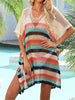  Striped Cover-Up with Tassel Trendsi