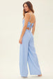  Drawstring Back Sleeveless Wide Leg Jumpsuit Trendsi