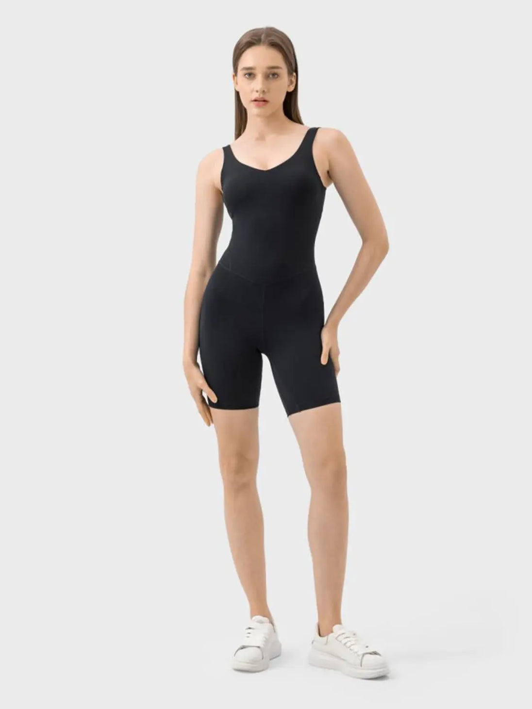 Wide Strap Active Romper Trendsi