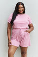    Short Sleeve Romper in Light Carnation Pink Trendsi