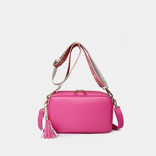 Tassel PU Leather Crossbody Bag Trendsi