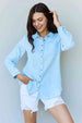  Blue Jean Baby Denim Button Down Shirt Top in Light Blue Bazaarbey