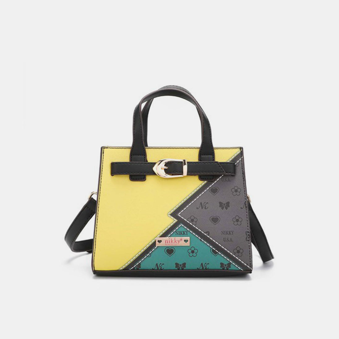  3-Piece Color Block Handbag Set Trendsi