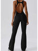  Wide Strap Bootcut Active Jumpsuit Trendsi