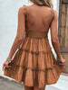 Frill Spaghetti Strap Tiered Dress -BazaarBey - www.shopbazaarbey.com