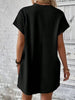 Pocketed Round Neck Short Sleeve Dress -BazaarBey - www.shopbazaarbey.com