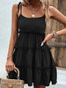 Frill Spaghetti Strap Tiered Dress -BazaarBey - www.shopbazaarbey.com