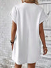 Pocketed Round Neck Short Sleeve Dress -BazaarBey - www.shopbazaarbey.com