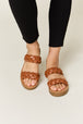  Woven Dual Band Platform Sandals Trendsi