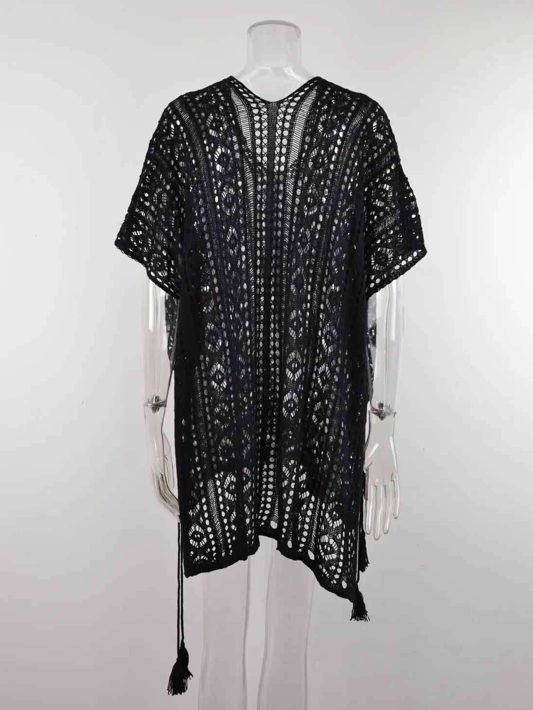  V-Neck Cover-Up with Tassel Trendsi