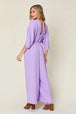   Half Sleeve Wide Leg Jumpsuit Trendsi