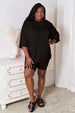  Full Size Soft Rayon Three-Quarter Sleeve Top and Shorts Set Trendsi