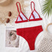 Spaghetti Strap Ribbed Bikini Set Trendsi