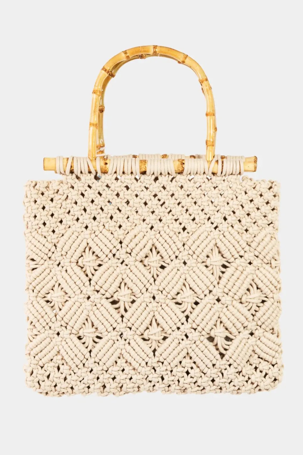  Wooden Handle Braided Handbag Trendsi