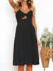 Cutout Smocked Sweetheart Neck Cami Dress -BazaarBey - www.shopbazaarbey.com