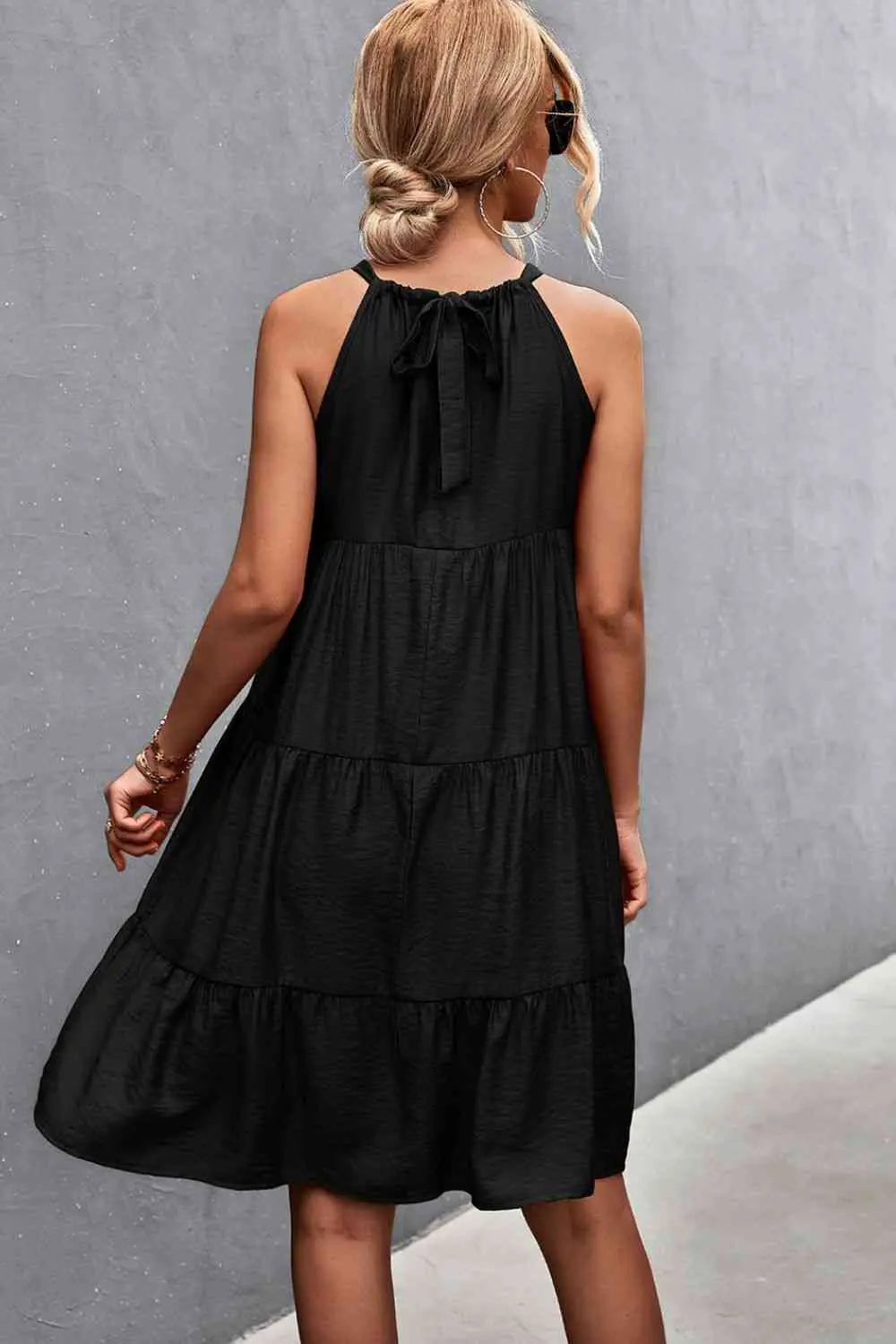  Tiered Sleeveless Dress -BazaarBey - www.shopbazaarbey.com