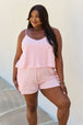  Let It Happen Full Size Double Flare Striped Romper in Pink Trendsi