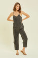   Mineral-Washed Oversized Jumpsuit with Pockets Trendsi