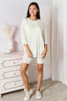  Full Size Soft Rayon Three-Quarter Sleeve Top and Shorts Set Bazaarbey