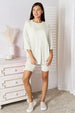  Full Size Soft Rayon Three-Quarter Sleeve Top and Shorts Set Bazaarbey