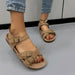 Open Toe Flat Buckle Sandals Trendsi