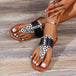 Animal Print Open Toe Sandals Trendsi