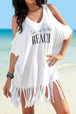 BazaarBey  V-Neck Cold Shoulder Cover Up 