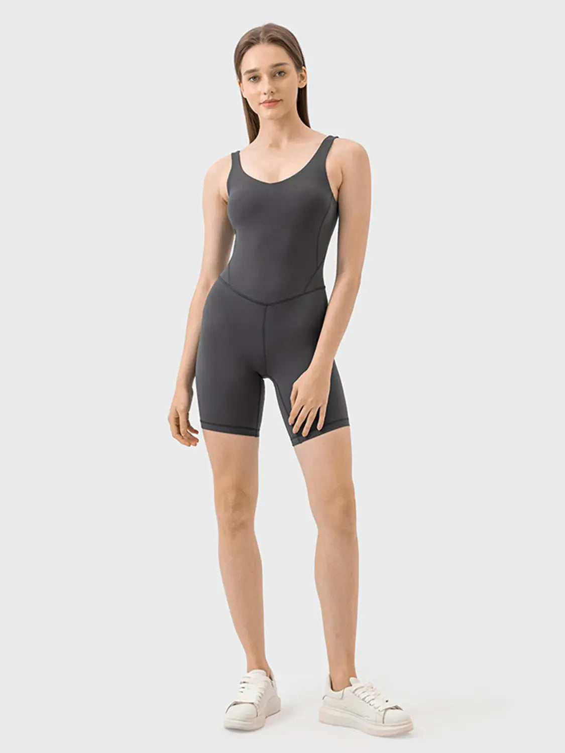 Wide Strap Active Romper Trendsi