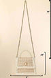  Pearly Trim Woven Handbag Trendsi