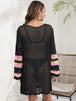 Openwork  Long Sleeve Cover-Up Trendsi