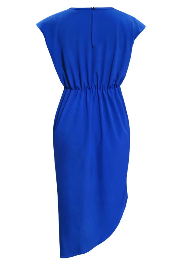 Round Neck Cap Sleeve Dress -BazaarBey - www.shopbazaarbey.com