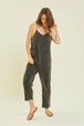   Mineral-Washed Oversized Jumpsuit with Pockets Trendsi