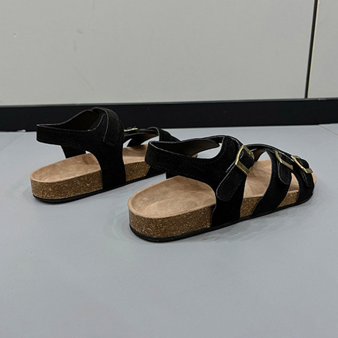 Open Toe Flat Buckle Sandals Trendsi