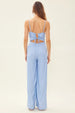  Drawstring Back Sleeveless Wide Leg Jumpsuit Trendsi