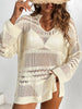  Notched Long Sleeve Cover-Up Trendsi