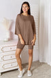  Full Size Soft Rayon Three-Quarter Sleeve Top and Shorts Set Trendsi