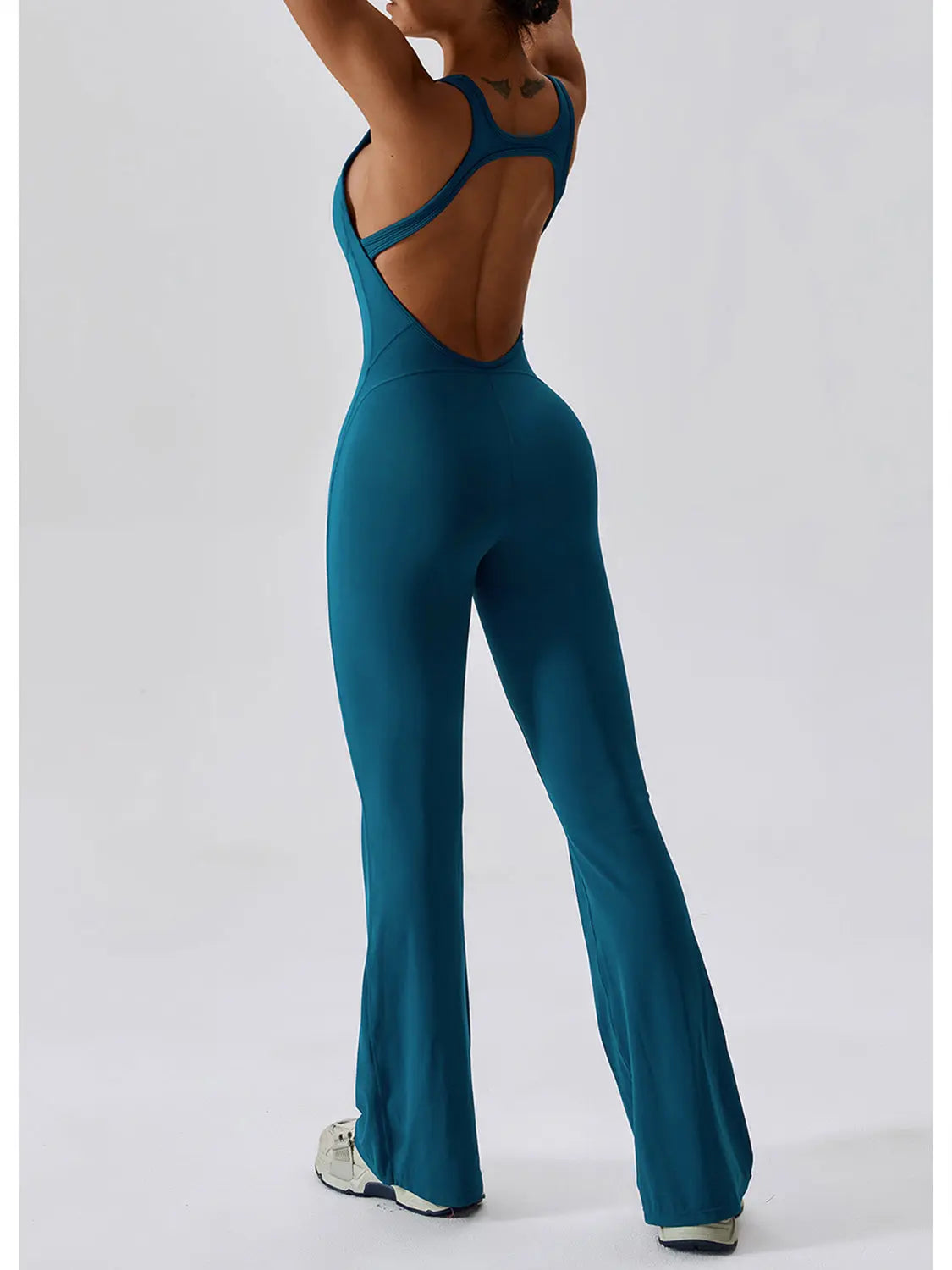  Wide Strap Bootcut Active Jumpsuit Trendsi