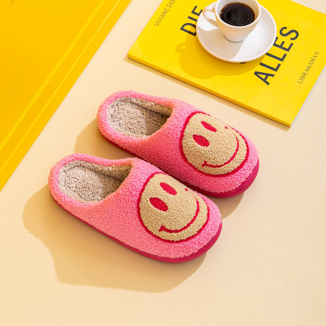 dy Smiley Face Slippers Trendsi