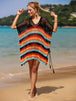  Striped Cover-Up with Tassel Trendsi