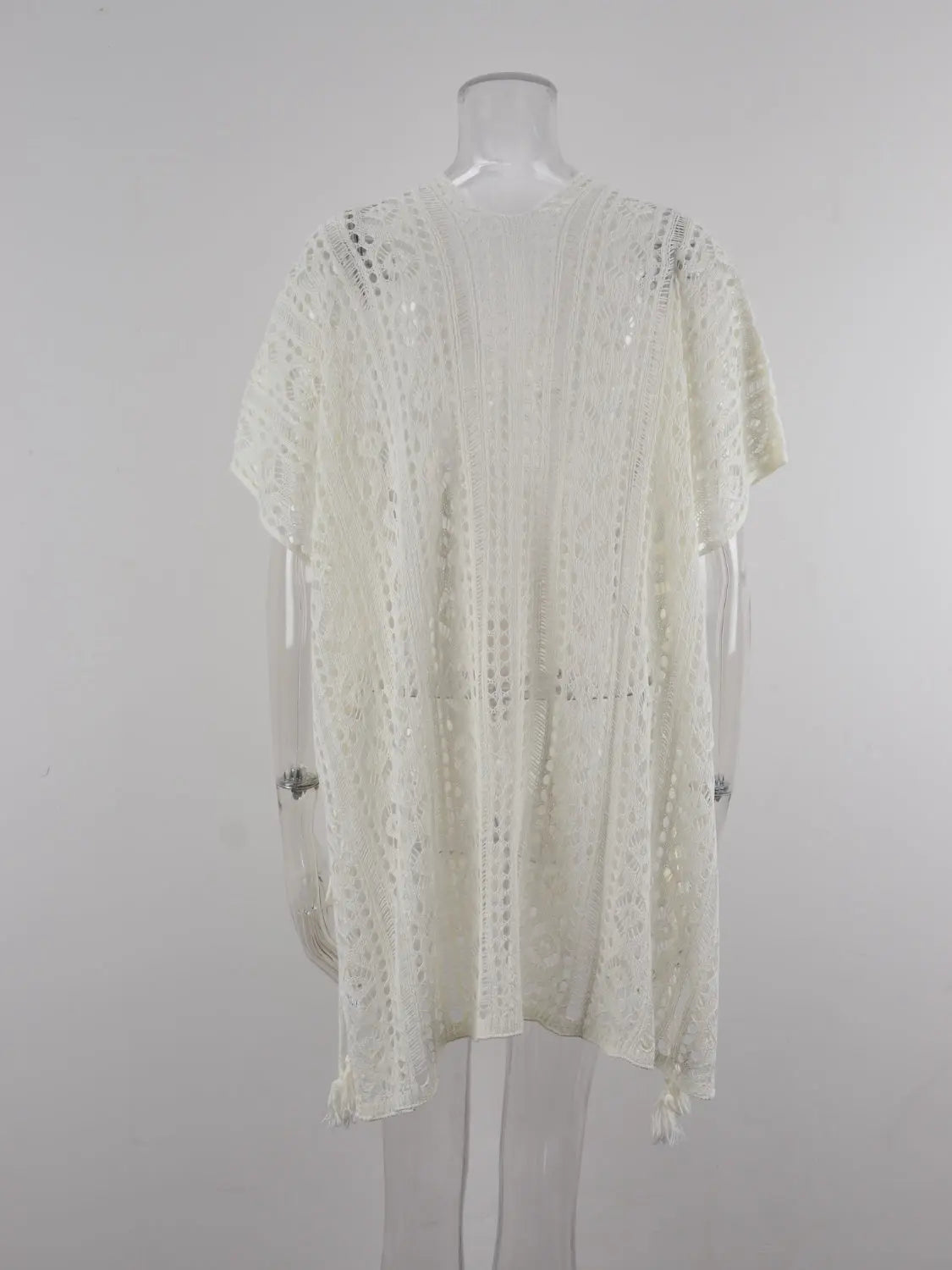  V-Neck Cover-Up with Tassel Trendsi