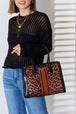 David Jones Leopard Contrast Rivet Handbag Trendsi