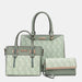  3-Piece Letter Print Texture Handbag Set Trendsi