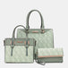  3-Piece Letter Print Texture Handbag Set Trendsi