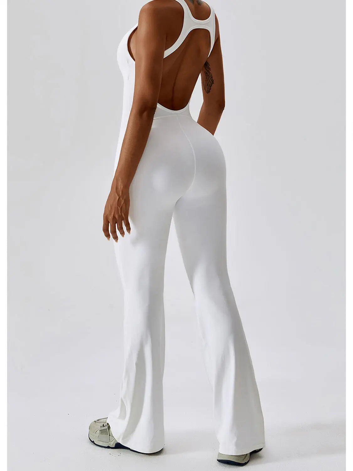  Wide Strap Bootcut Active Jumpsuit Trendsi